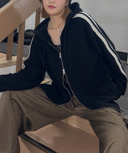 MUSEラインZIPパーカーニット / フーディ 【ZOZO限定アイテム