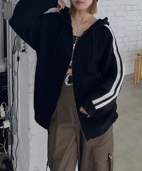 MUSEラインZIPパーカーニット / フーディ 【ZOZO限定アイテム