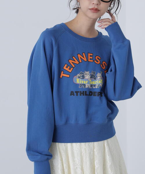 FREE'S MART（フリーズマート）の「◆〈フリーズマート別注〉テネシーリバースウェット（スウェット・レディース・ホワイト系その他/ブルー・FREE）」の8枚目の写真