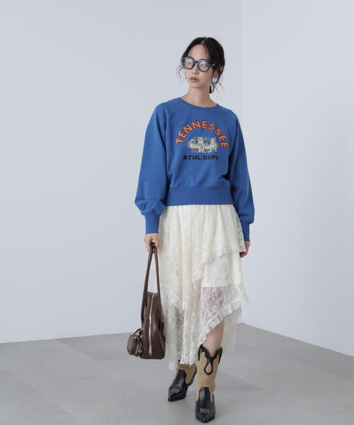 FREE'S MART（フリーズマート）の「◆〈フリーズマート別注〉テネシーリバースウェット（スウェット・レディース・ホワイト系その他/ブルー・FREE）」の12枚目の写真