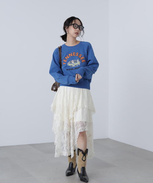 FREE'S MART（フリーズマート）の「◆〈フリーズマート別注〉テネシーリバースウェット（スウェット・レディース・ホワイト系その他/ブルー・FREE）」の14枚目の写真