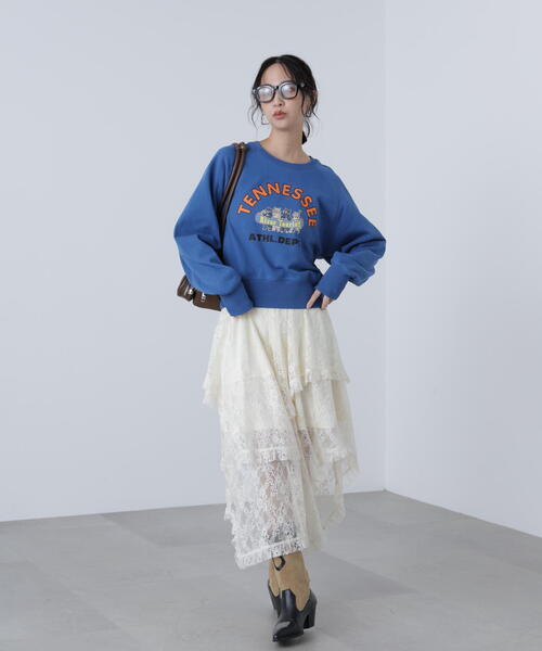 FREE'S MART（フリーズマート）の「◆〈フリーズマート別注〉テネシーリバースウェット（スウェット・レディース・ホワイト系その他/ブルー・FREE）」の15枚目の写真