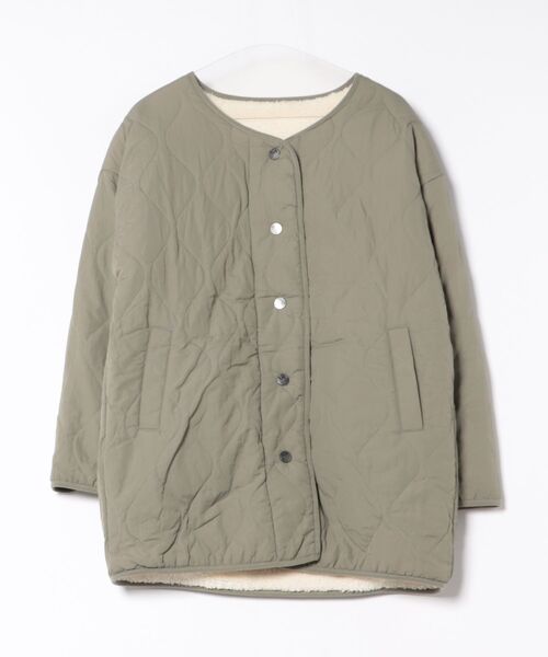 ROXY（ロキシー）の「ROXY/ロキシー ボアジャケット リバーシブル RJK254619M（その他アウター・レディース・カーキ/ブラック・M/L）」の4枚目の写真