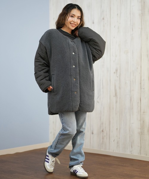 ROXY（ロキシー）の「ROXY/ロキシー ボアジャケット リバーシブル RJK254619M（その他アウター・レディース・カーキ/ブラック・M/L）」の22枚目の写真