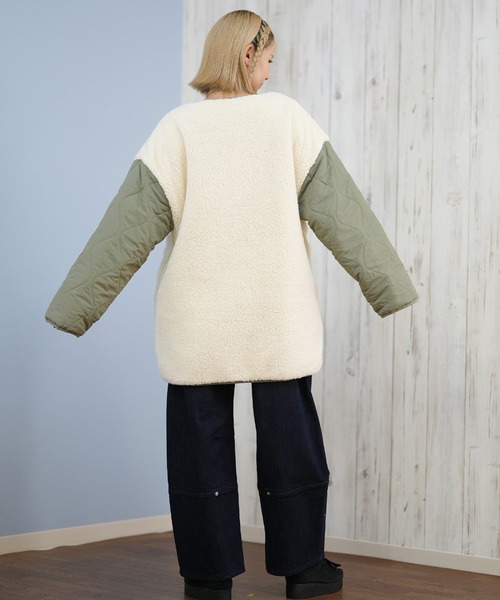 ROXY（ロキシー）の「ROXY/ロキシー ボアジャケット リバーシブル RJK254619M（その他アウター・レディース・カーキ/ブラック・M/L）」の14枚目の写真