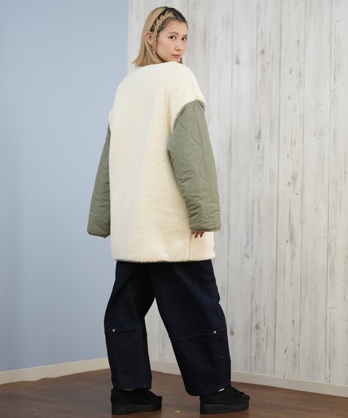 ROXY（ロキシー）の「ROXY/ロキシー ボアジャケット リバーシブル RJK254619M（その他アウター・レディース・カーキ/ブラック・M/L）」の13枚目の写真