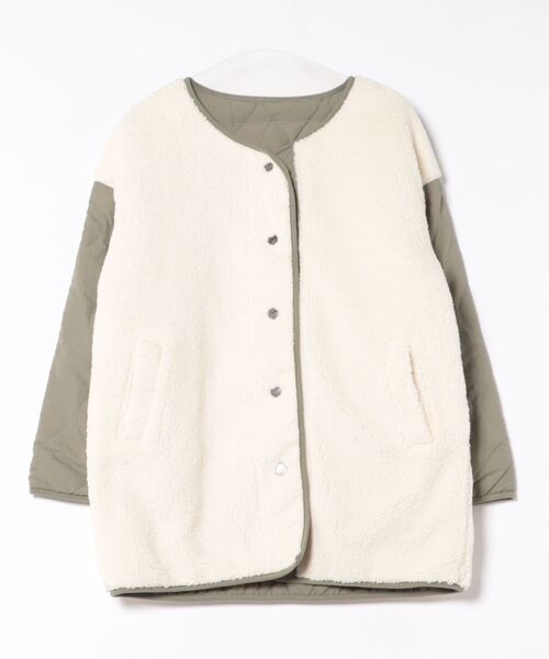 ROXY（ロキシー）の「ROXY/ロキシー ボアジャケット リバーシブル RJK254619M（その他アウター・レディース・カーキ/ブラック・M/L）」の6枚目の写真