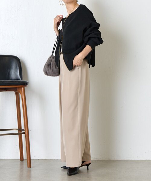 Jena espace merveilleux（ジェナ　エスパスメルヴェイユ）の「《さわゆい企画》【WEB限定】ダブルジップニット（ニット/セーター・レディース・モカ/ブラック・FREE）」の9枚目の写真