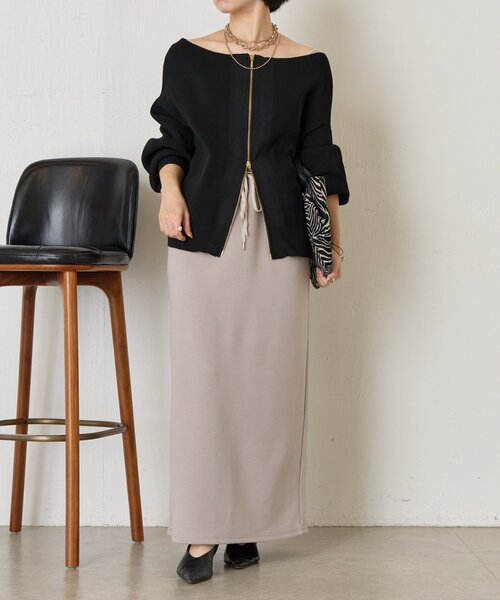 Jena espace merveilleux（ジェナ　エスパスメルヴェイユ）の「《さわゆい企画》【WEB限定】ダブルジップニット（ニット/セーター・レディース・モカ/ブラック・FREE）」の16枚目の写真