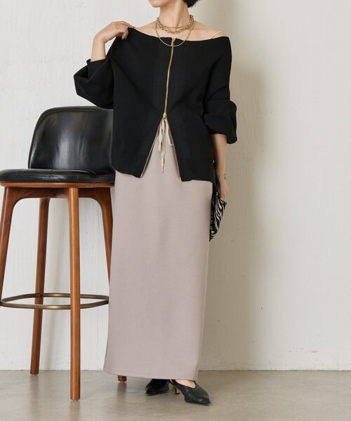 Jena espace merveilleux（ジェナ　エスパスメルヴェイユ）の「《さわゆい企画》【WEB限定】ダブルジップニット（ニット/セーター・レディース・モカ/ブラック・FREE）」の19枚目の写真