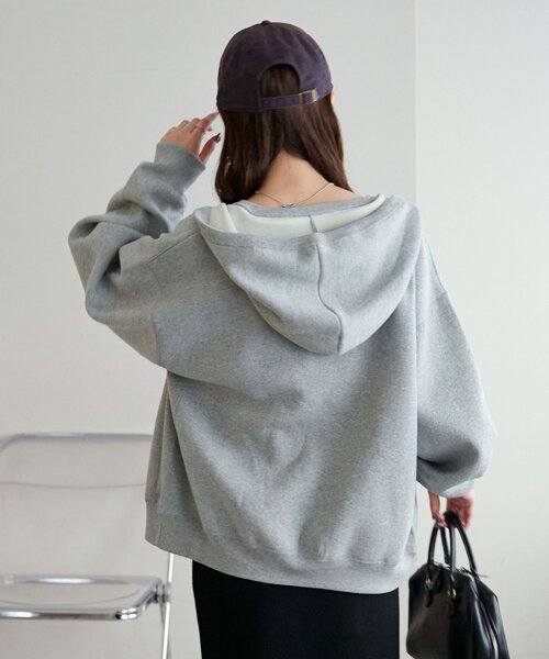 セール】【ユニセックス】スウェットライクニットパーカー（パーカー