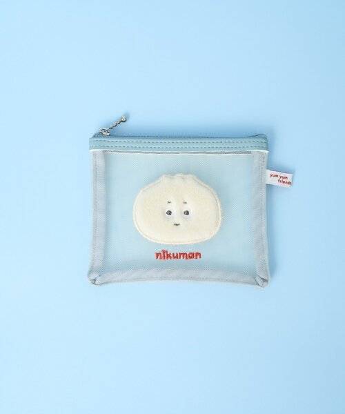 BIRTHDAY BAR（バースデイバー）の「YUM YUM FRIENDS メッシュミニフラットポーチ（ポーチ・レディース・ピンク/ライトグレー/ブルー・0）」の3枚目の写真