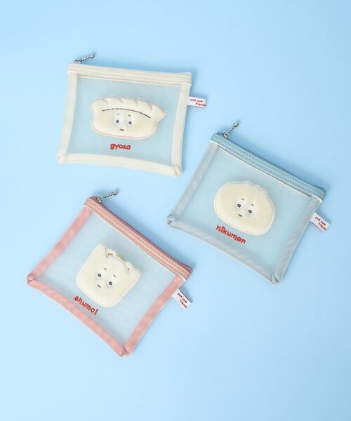 BIRTHDAY BAR（バースデイバー）の「YUM YUM FRIENDS メッシュミニフラットポーチ（ポーチ・レディース・ピンク/ライトグレー/ブルー・0）」の4枚目の写真