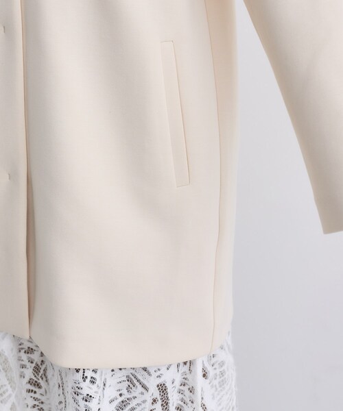 INDIVI（インディヴィ）の「【秋／軽羽織り】ノーカラーミドル丈ライトコート（ノーカラージャケット・レディース・ライトグレー系5/ネイビー/アイボリー・38/34/15 /13/05）」の18枚目の写真