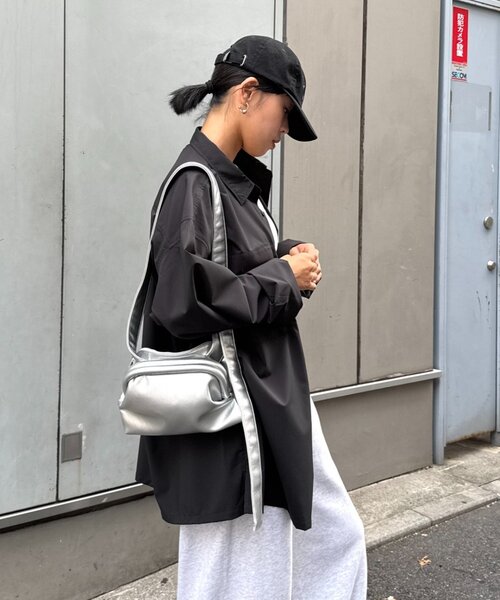 CIAOPANIC TYPY（チャオパニックティピー）の「【MOL】ドライバーズワイドシャツ長袖（シャツ/ブラウス・レディース・ネイビー/チャコールグレー/ブラック・LARGE/MEDIUM）」の10枚目の写真