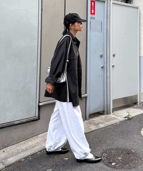 CIAOPANIC TYPY（チャオパニックティピー）の「【MOL】ドライバーズワイドシャツ長袖（シャツ/ブラウス・レディース・ネイビー/チャコールグレー/ブラック・LARGE/MEDIUM）」の14枚目の写真