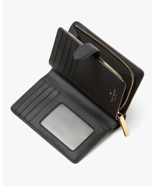 スペード フラワー エンブロイダリーミディアム コンパクト バイフォールド ウォレット