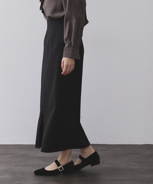 OPAQUE.CLIP（オペークドットクリップ）の「ストレッチダブルポケットタイトスカート【洗える】（スカート・レディース・ブラウン系その他5/チャコール/ベージュ系その他6/ブラック・42/40/38/36）」の17枚目の写真