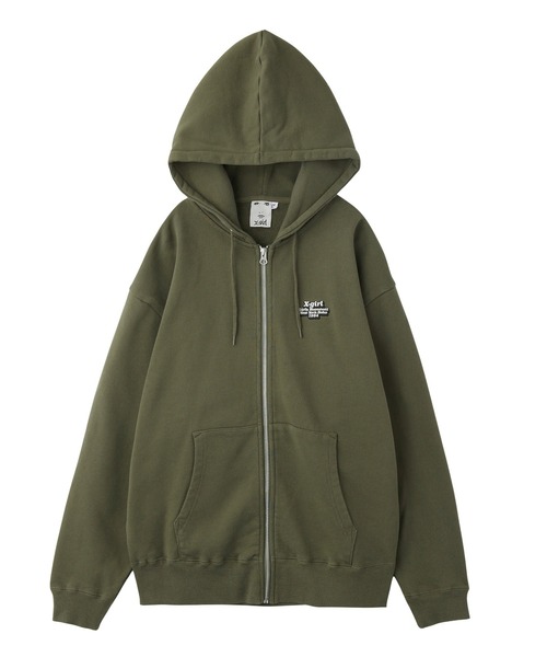 カールおじさん X-girl（エックスガール）の「MESSAGE AND FACE ZIP UP SWEAT