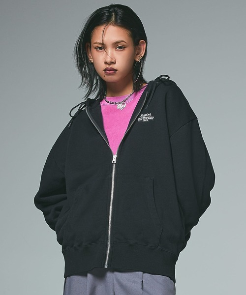 新品未使用　Maison book girl メゾンブックガール　パーカー　XL MESSAGE AND FACE ZIP UP SWEAT HOODIE（パーカー）｜X-girl（エックス