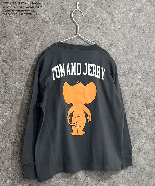 Tom&Jerry(トムアンドジェリー)の「【TOM&JERRY/トム&ジェリー】 オーバーサイズ ロンT(Tシャツ/カットソー・キッズ・オフホワイト/杢グレー/ダークグリーン/チャコール/ホワイト系その他/グリーン系その他/ネイビー/ブラック・110cm/120cm/130cm/140cm/150cm/160cm)」の6枚目の写真