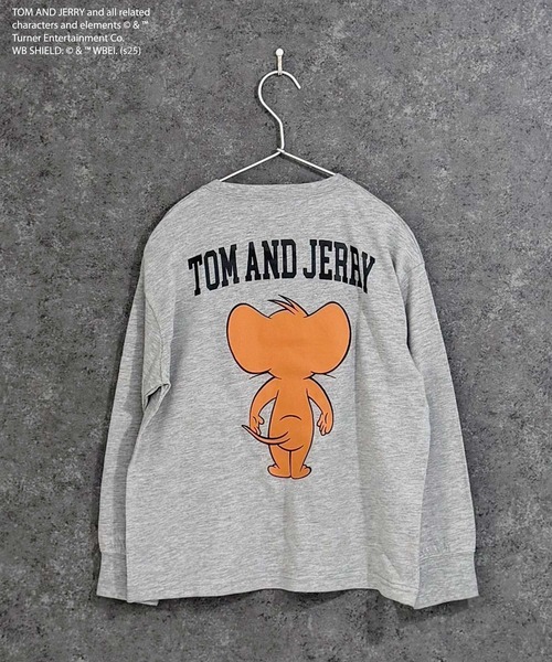 Tom&Jerry(トムアンドジェリー)の「【TOM&JERRY/トム&ジェリー】 オーバーサイズ ロンT(Tシャツ/カットソー・キッズ・オフホワイト/杢グレー/ダークグリーン/チャコール/ホワイト系その他/グリーン系その他/ネイビー/ブラック・110cm/120cm/130cm/140cm/150cm/160cm)」の16枚目の写真
