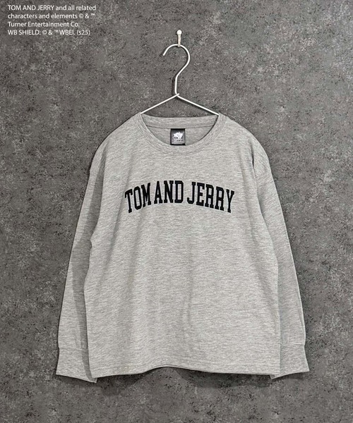 Tom&Jerry(トムアンドジェリー)の「【TOM&JERRY/トム&ジェリー】 オーバーサイズ ロンT(Tシャツ/カットソー・キッズ・オフホワイト/杢グレー/ダークグリーン/チャコール/ホワイト系その他/グリーン系その他/ネイビー/ブラック・110cm/120cm/130cm/140cm/150cm/160cm)」の15枚目の写真