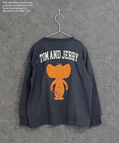 Tom&Jerry(トムアンドジェリー)の「【TOM&JERRY/トム&ジェリー】 オーバーサイズ ロンT(Tシャツ/カットソー・キッズ・オフホワイト/杢グレー/ダークグリーン/チャコール/ホワイト系その他/グリーン系その他/ネイビー/ブラック・110cm/120cm/130cm/140cm/150cm/160cm)」の18枚目の写真