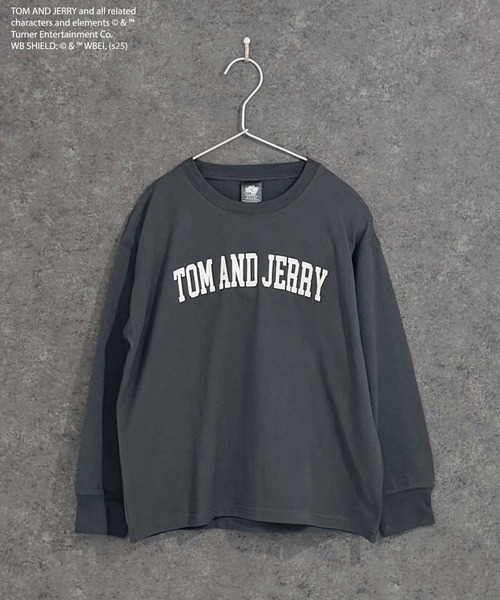 Tom&Jerry(トムアンドジェリー)の「【TOM&JERRY/トム&ジェリー】 オーバーサイズ ロンT(Tシャツ/カットソー・キッズ・オフホワイト/杢グレー/ダークグリーン/チャコール/ホワイト系その他/グリーン系その他/ネイビー/ブラック・110cm/120cm/130cm/140cm/150cm/160cm)」の17枚目の写真