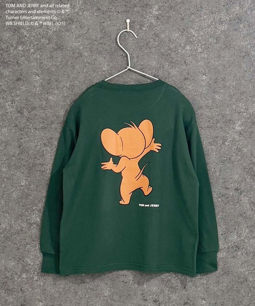Tom&Jerry(トムアンドジェリー)の「【TOM&JERRY/トム&ジェリー】 オーバーサイズ ロンT(Tシャツ/カットソー・キッズ・オフホワイト/杢グレー/ダークグリーン/チャコール/ホワイト系その他/グリーン系その他/ネイビー/ブラック・110cm/120cm/130cm/140cm/150cm/160cm)」の22枚目の写真