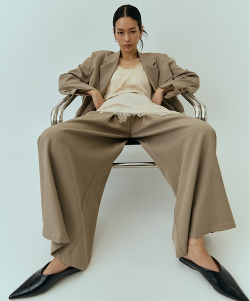 DRWCYS（ドロシーズ）の「タックワイドPT（スラックス・レディース・グレー/ブラウン/ベージュ・SMALL/MEDIUM）」の10枚目の写真