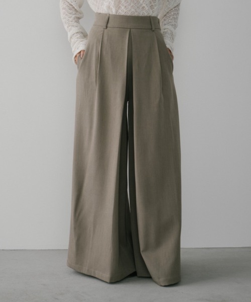 DRWCYS（ドロシーズ）の「タックワイドPT（スラックス・レディース・グレー/ブラウン/ベージュ・SMALL/MEDIUM）」の12枚目の写真