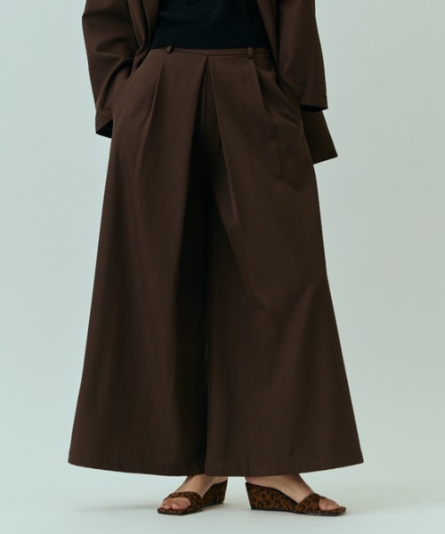 DRWCYS（ドロシーズ）の「タックワイドPT（スラックス・レディース・グレー/ブラウン/ベージュ・SMALL/MEDIUM）」の22枚目の写真