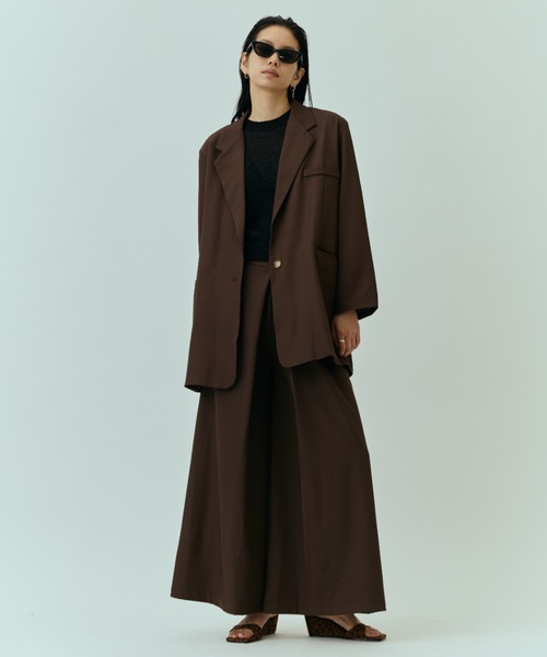 DRWCYS（ドロシーズ）の「タックワイドPT（スラックス・レディース・グレー/ブラウン/ベージュ・SMALL/MEDIUM）」の4枚目の写真