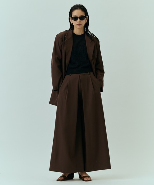 DRWCYS（ドロシーズ）の「タックワイドPT（スラックス・レディース・グレー/ブラウン/ベージュ・SMALL/MEDIUM）」の6枚目の写真