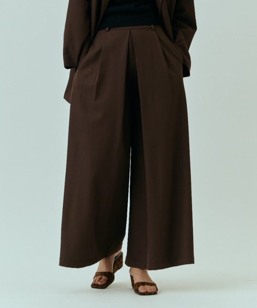 DRWCYS（ドロシーズ）の「タックワイドPT（スラックス・レディース・グレー/ブラウン/ベージュ・SMALL/MEDIUM）」の14枚目の写真