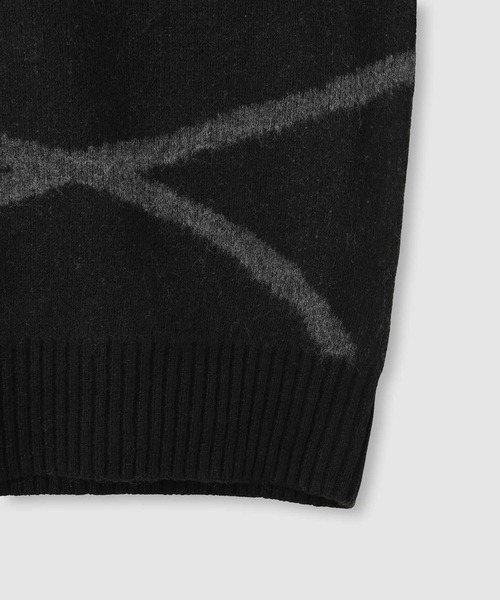 NAVY(ネイビー)の「nAvy ニュアンスライン柄 もちりクルーネックニット(ニット/セーター・レディース・ブラック/グレー・M/L)」の19枚目の写真