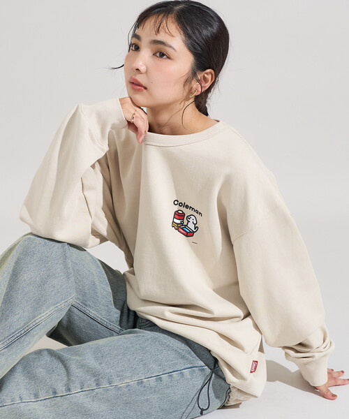 COLEMAN(コールマン)の「Coleman/コールマン Coleman×matsui×FREAK'S STORE 別注 コールマン matsui rocky camping ドローコード クルーネック スウェット(スウェット・メンズ・チャコールグレー/ライトグレー/オフホワイト/ブルー・MEDIUM/LARGE)」の2枚目の写真