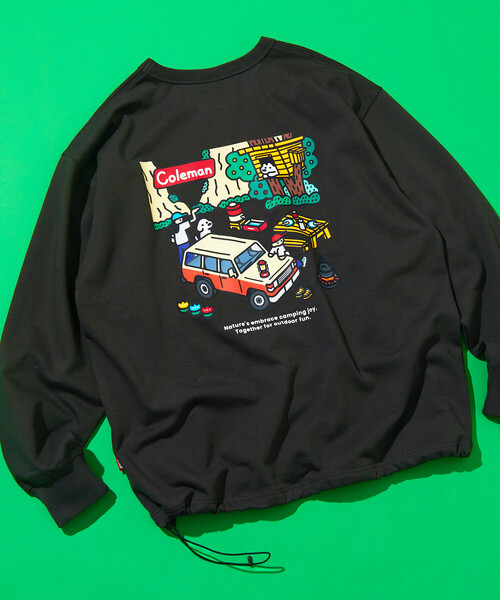 COLEMAN(コールマン)の「Coleman/コールマン Coleman×matsui×FREAK'S STORE 別注 コールマン matsui rocky camping ドローコード クルーネック スウェット(スウェット・メンズ・チャコールグレー/ライトグレー/オフホワイト/ブルー・MEDIUM/LARGE)」の20枚目の写真