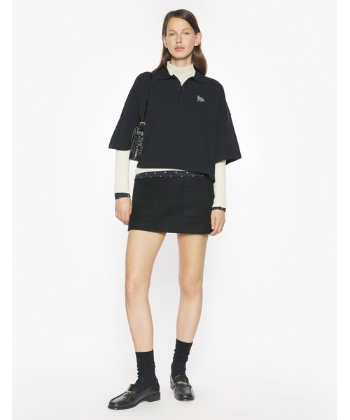 Maison Kitsune（メゾンキツネ）の「BABY FOX OVERSIZE POLO（ポロシャツ・レディース・ブラック・L/M/S）」の3枚目の写真