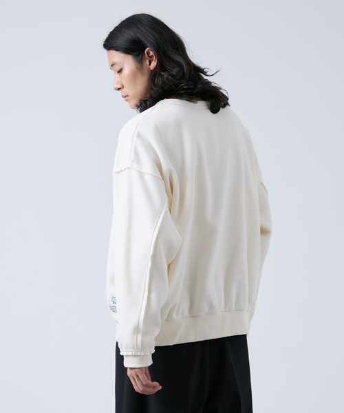 DISCUS(ディスカス)の「【DISCUS/ディスカス】裏フィラメント フリース 起毛スウェット(スウェット・メンズ・グリーン/アイボリー・MEDIUM/LARGE)」の6枚目の写真