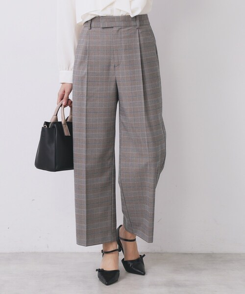 index（インデックス）の「ワイドストレートパンツ/セットアップ対応可【洗濯機OK/イージーアイロン】（その他パンツ・レディース・ブラウン系その他2/グレー系3/ベージュ系3・36/38/40/42）」の7枚目の写真