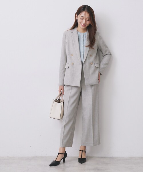 index（インデックス）の「ワイドストレートパンツ/セットアップ対応可【洗濯機OK/イージーアイロン】（その他パンツ・レディース・ブラウン系その他2/グレー系3/ベージュ系3・36/38/40/42）」の18枚目の写真