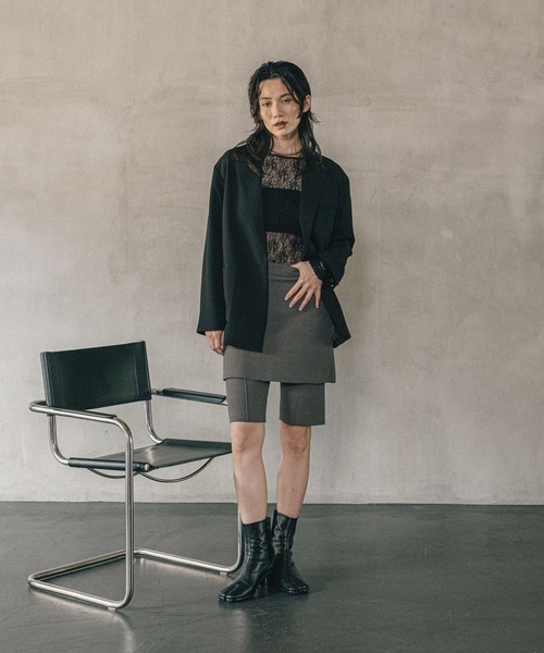 LEPSIM(レプシィム)の「《オフィスライン》レースクルー長袖プルオーバー 587917(Tシャツ/カットソー・レディース・オフホワイト/ブラック・FREE)」の18枚目の写真