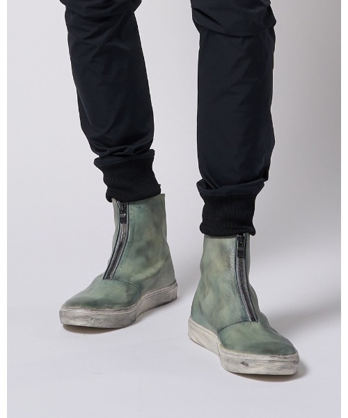 wjk（ダヴルジェイケイ）の「front zip bootie（ブーツ・メンズ・ブラック/スモーキーグリーン系・40/42/44）」の4枚目の写真