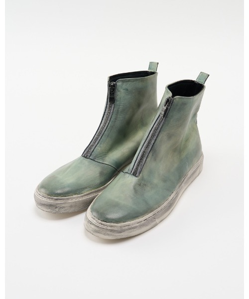 wjk（ダヴルジェイケイ）の「front zip bootie（ブーツ・メンズ・ブラック/スモーキーグリーン系・40/42/44）」の3枚目の写真