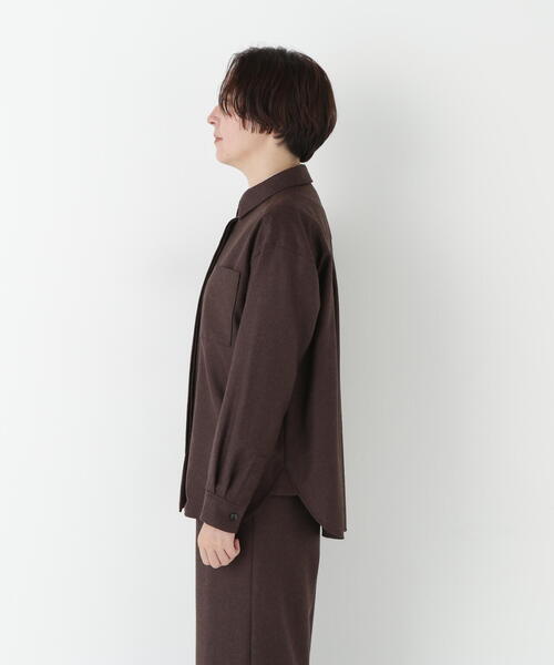 human woman(ヒューマンウーマン)の「◆ライトフラノウォッシャブルシャツ(シャツ/ブラウス・レディース・ネイビー/ブラウン/グレー・MEDIUM)」の21枚目の写真