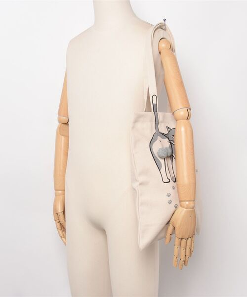 AND PACKABLE(アンドパッカブル)の「AND PACKABLE ニャンタマ トートバッグ(トートバッグ・レディース・ブラック系その他/ブラウン系その他/グレー系その他・FREE)」の9枚目の写真