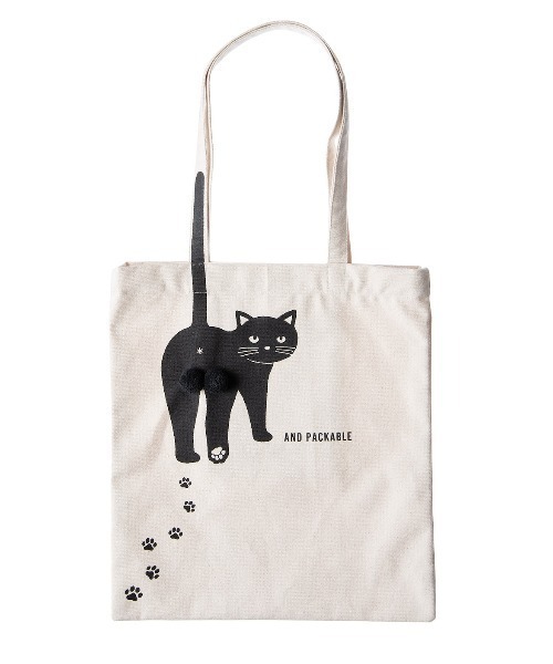 AND PACKABLE(アンドパッカブル)の「AND PACKABLE ニャンタマ トートバッグ(トートバッグ・レディース・ブラック系その他/ブラウン系その他/グレー系その他・FREE)」の1枚目の写真
