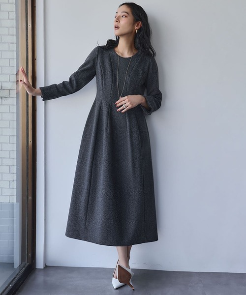 ELFRANK（エルフランク）の「クルーネック コクーン フォーマル ワンピース（ワンピース・レディース・ブラック/グレー・M/L）」の14枚目の写真